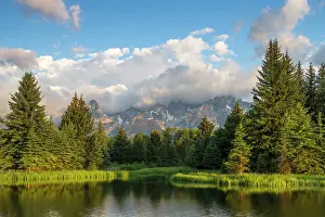 Tetons: Teton mountains reflect in Schwabacher Landing