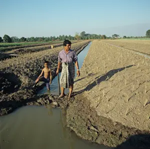 Raised: Thai farmer and son