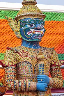 Haseltine: Thailand, Bangkok. Yaksha, demon depicted in the