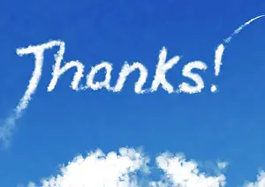 Aeroplane: Thanks! - written in the clouds
