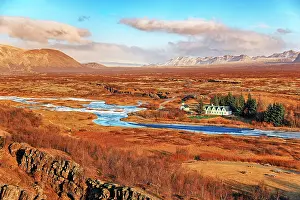 Thingvellir: Thingvellir National Park, church