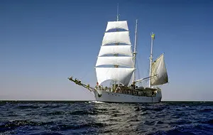 Driving: Three-mast sailing ship Amorina, Red Sea