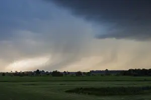 Electrical: Thunder storm passing over the river forelands