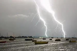 Storms: Thunderstorms with lightning, summer evening, Allensbach