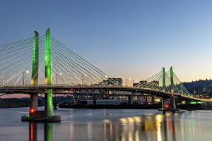 Bridge: Tilikum Crossing Bridge from the eastside of the Willamette