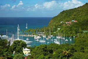 Lucia: The tiny harbor of Marigot Bay on the west