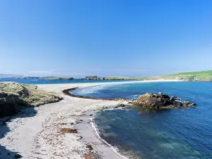 Secluded: Tombolo connecting St Ninian's Isle with