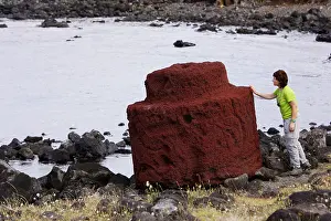 Scoria: Topknots (pukaos) of the Moais of Ahu Hanga Poukura