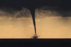 Storms: Tornado, waterspout, overlooking the Mediterranean