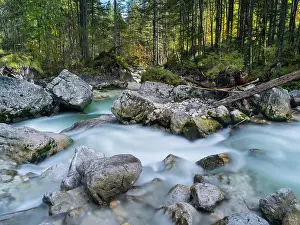 Hintersee: The torrent Ramsauer Ache, Nationalpark