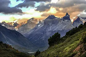 Patagonia: Torres del Paine mountain ridge in Southern Chile