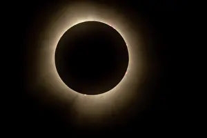 Moon: Total eclipse of the sun in 2024 from Celina, Ohio, USA