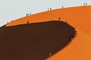 Tourists: Tourists climbing Dune 45