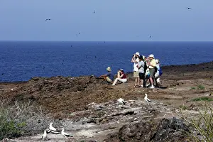 Birdwatchers: Tourists - at Genovesa Island