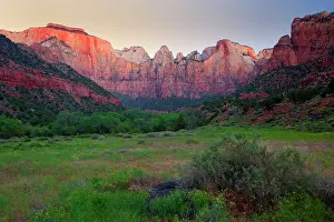 Zion: Towers of the Virgin - famous Zion panorama of
