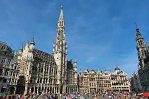 Brussels: The Town Hall and buildings of the Grand Place or