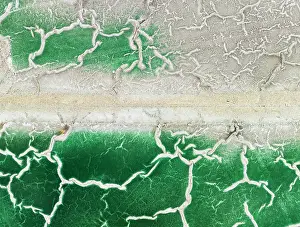 Toxicity: Detail of a toxic phosphogypsum waste pond in the