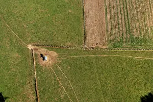 Trace: Traces of Cattles around a rack Correze France