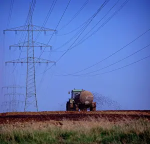 Trailer: Tractor trailer, slurry, field Fertilisation in spring