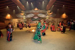 Traditionally: Traditional cultural dance Alert Bay Vancouver Island Britis