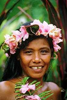 Pohnpei: Traditional dancer, village of Koi Pohnpei