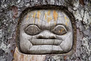 Traditionally: Traditional living-tree totem carving Mount Roberts Tramway