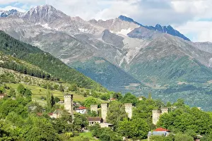 Ages: Traditional Svanetian towers in Shkhara Mountains