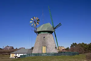 Wheel: Traditional windmill at Nebel, Amrum island, North