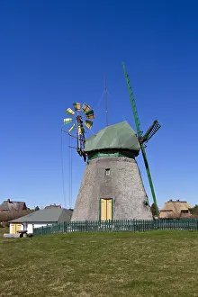 Wheel: Traditional windmill at Nebel, Amrum island, North