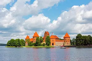 Lithuania: Trakai Island Castle on Lake Galve, Lithuania