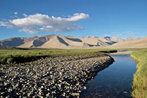 Startsapuk: Transhimalayan view: stream flowing into Startsapuk