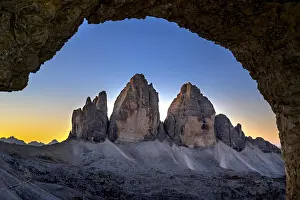 Adige: Tre Cime di Lavaredo, Drei Zinnen, three distinctive m