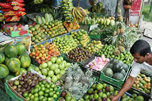 Melons: Tropical Fruit stall: Sri Lanka