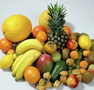 Apricot: Tropical fruits bought in a supermarket