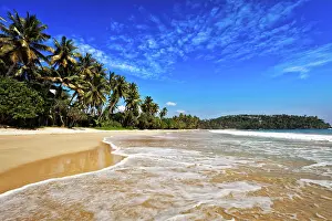 Clean: Tropical paradise idyllic beach. Sri Lanka