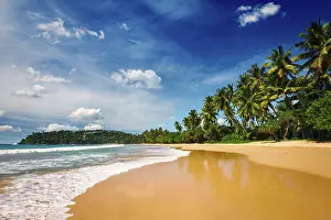 Paradise: Tropical vacation holiday background, paradise idyllic