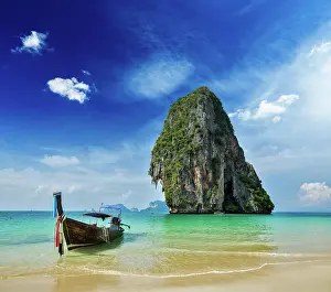 Longtail: Tropical vacation holiday beach concept, Long ta