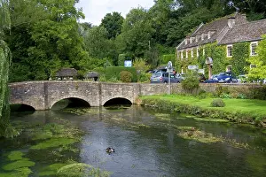 Gloucestershire: Trout stream in the village of Bibury, Gloucestershire