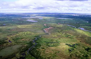 Siberia: Tundra - aerial view from a helicopter