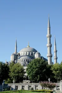 Negative: Turkey, Istanbul, Blue Mosque. View from