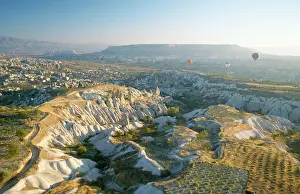 Balloon: Turkey - View of Goreme and Bozdag Mountain behind