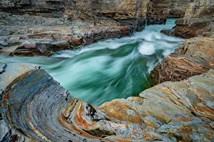 Norrbotten: Turquoise River Abiskoj kka, Abiskojakka, flows