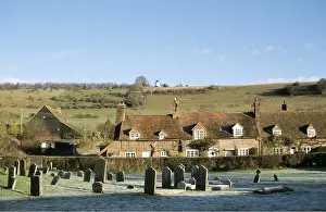 Villages: Turville village and windmill from the churchyard