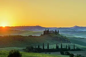 Farmstead: Tuscany landscape with cypresses and farmstead