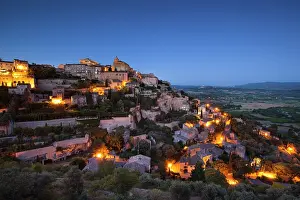 Hilltop: Twilight over medieval village of Gordes