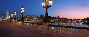Lamp: Twilight at Pont Alexandre III Bridge over