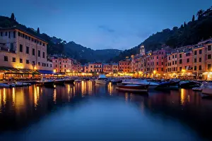 Moored: Twilight over the seaport village of Portofino