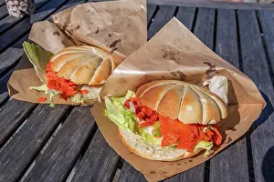 Typical: Typical fish roll with pollock, Neuharlingersiel