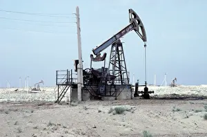 Pump: A typical oil-pump - oil-well in a desert