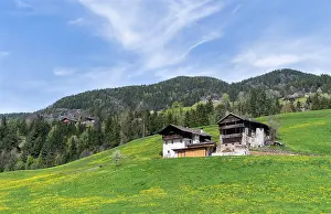 Funes: Typical old Mountain Farms in South Tyrol